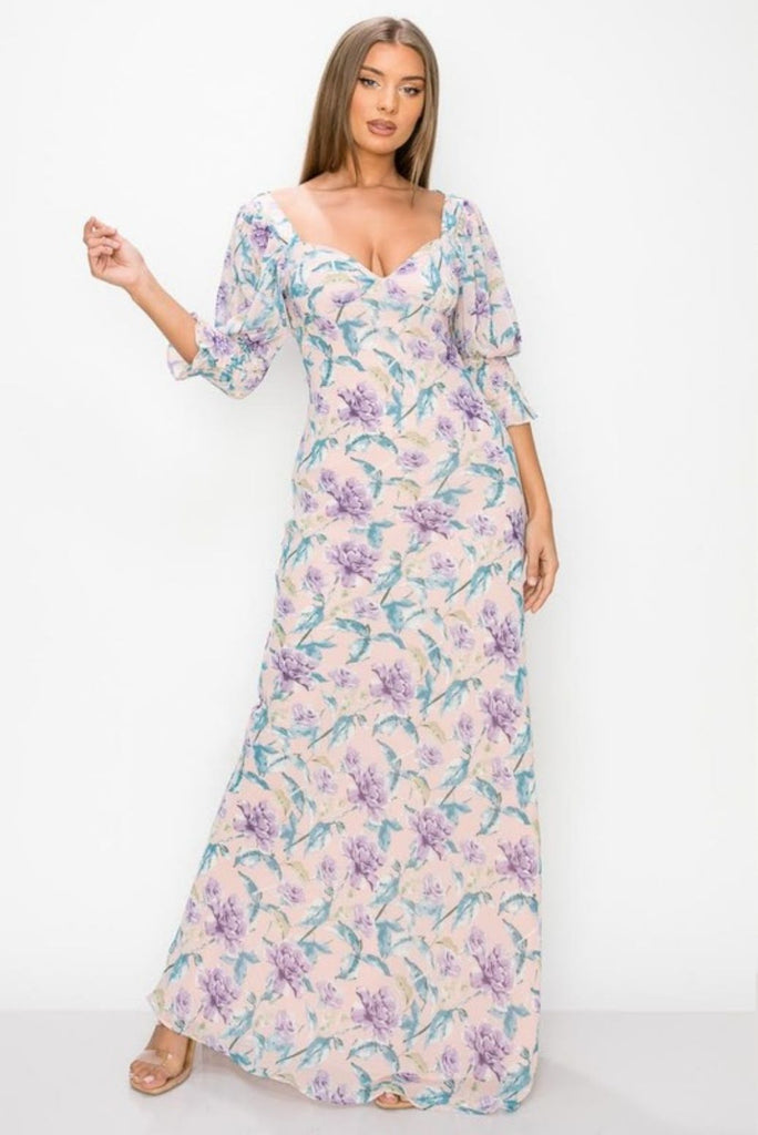 Phoebe Floral Dress - Pastel