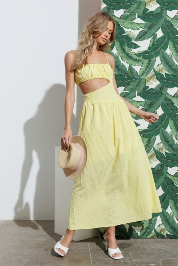 Elle Cut-out Dress - Lemon